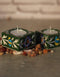 Blue Pottery Candle Holder Set - Green Base